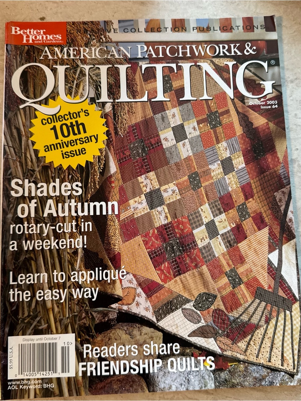 American Patchwork & Quilting Magazine Vintage Fall October 2003